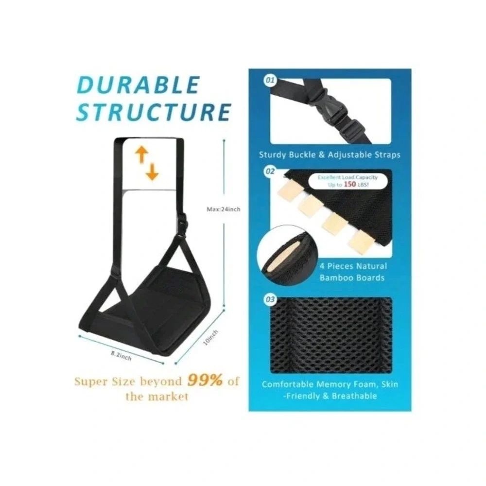 Portable Foot Hammock for Airplane Travel Wide Footrest Leg Rest Essentials